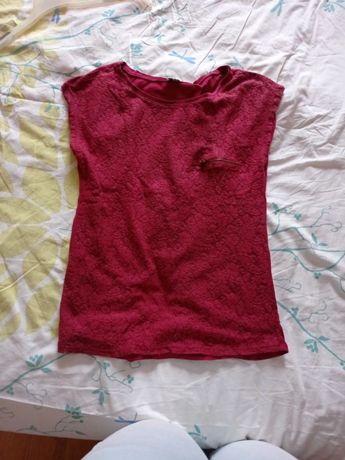 Tee shirt bordeaux Pimkie