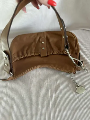 Sac bandoulière cuir camel Salamander – bon état