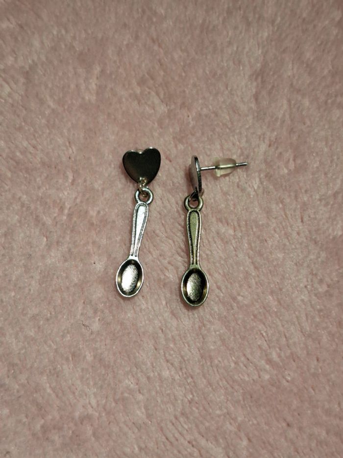 Boucles d'oreilles cuillères - photo numéro 2