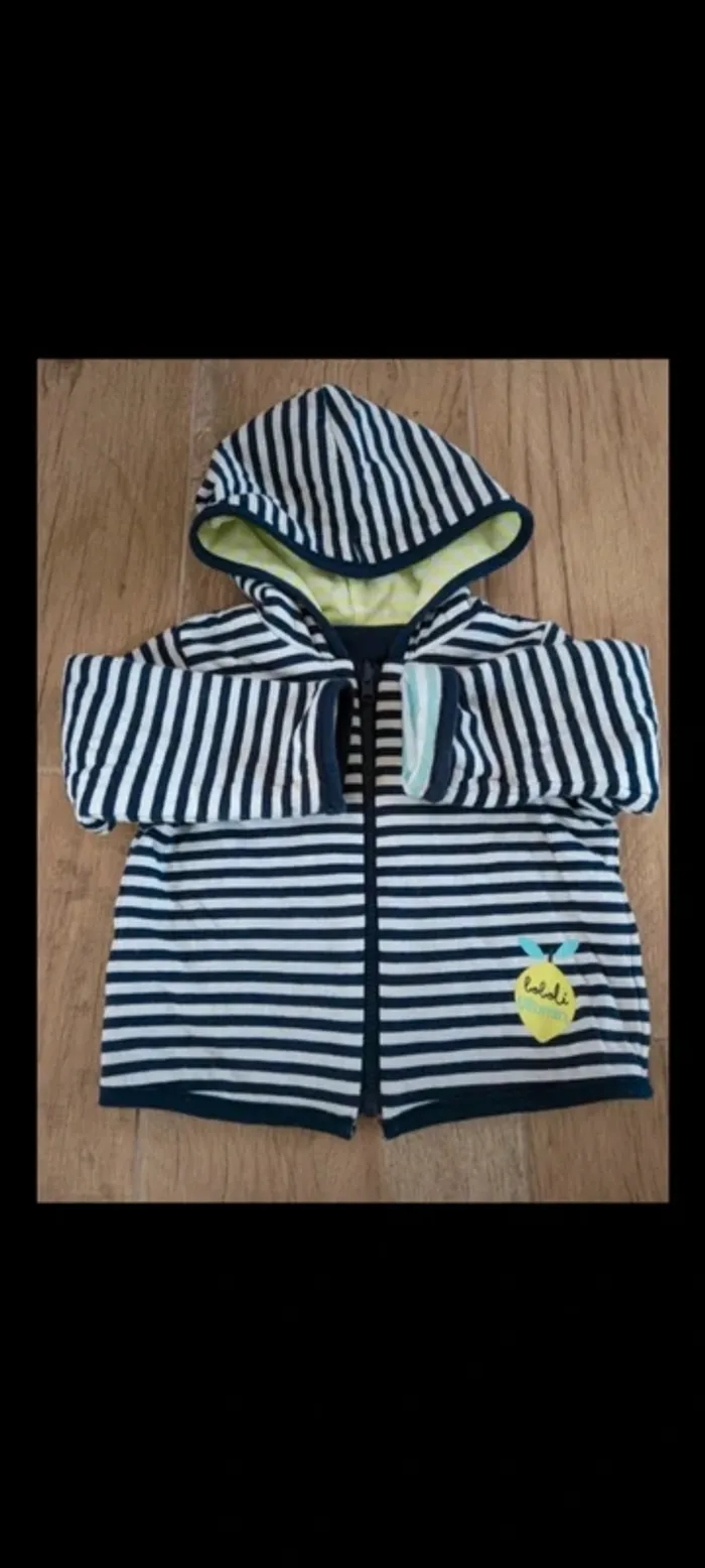 Sweat zippé réversible Boboli 12 mois