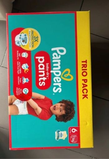 1 carton de Couche  Pampers trio t 6