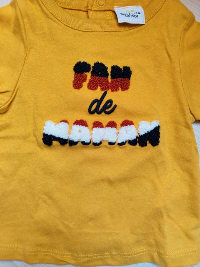 Tee shirt 3 mois "fan de maman" Tape à l'oeil - photo numéro 2