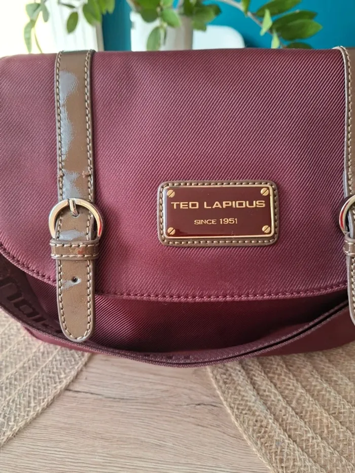 Sac bandoulière Ted Lapidus bordeaux - photo numéro 4