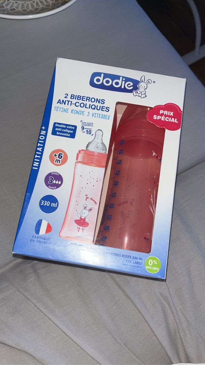 Lot de 2 biberons 330 ml Dodie neufs - photo numéro 2