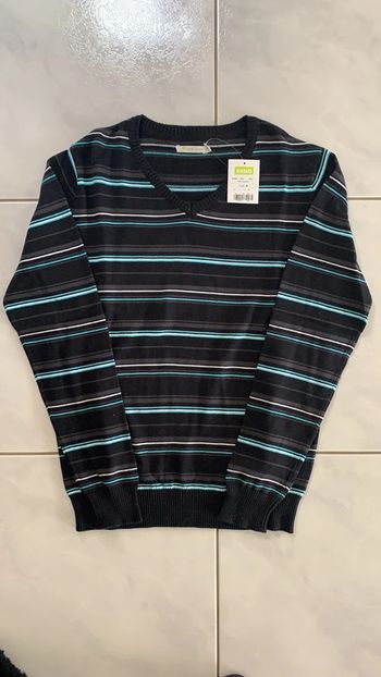 Pull rayé M