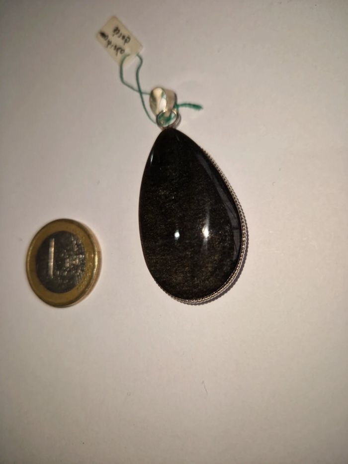 Pendentif obsidienne dorée Mexique - photo numéro 6