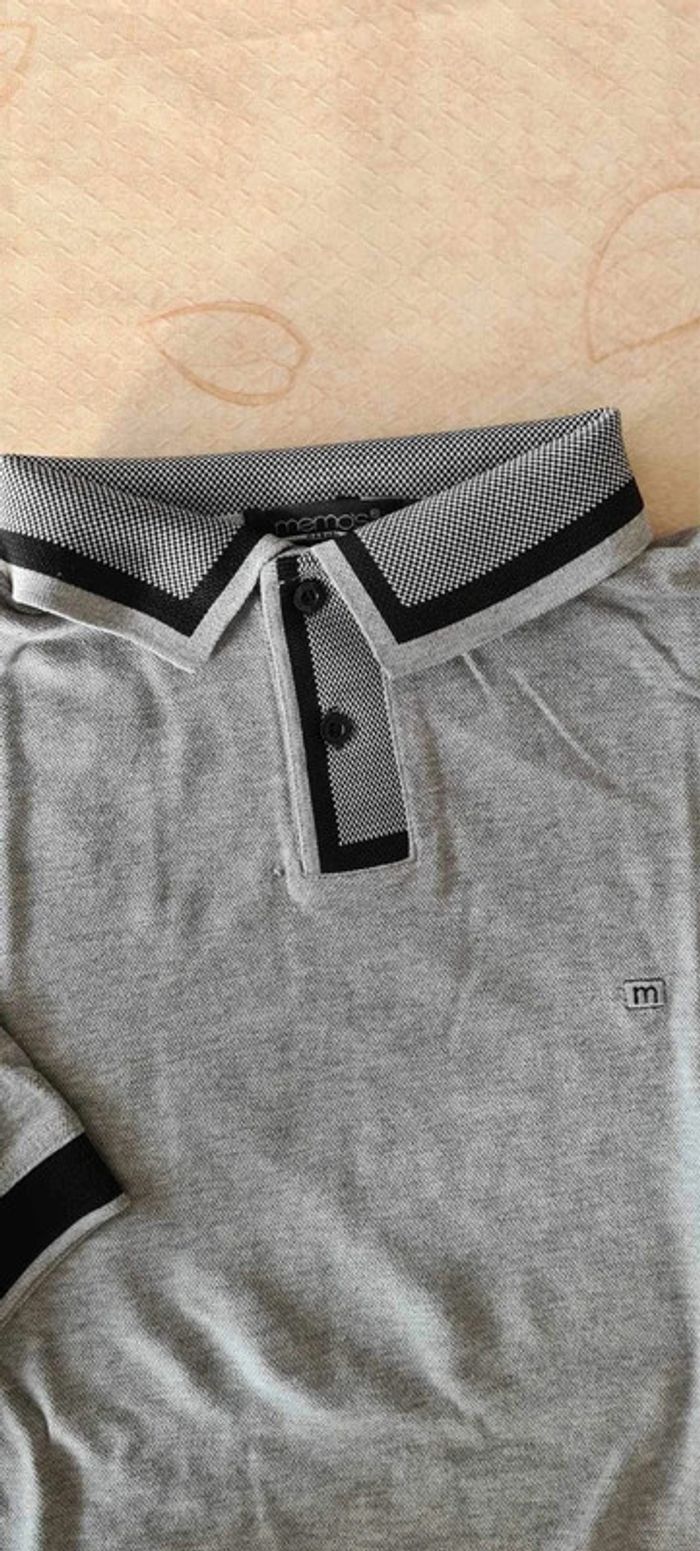 Polo gris memo’s homme taille large neuf - photo numéro 3