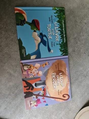Lot de 2 livres fables de la fontaine