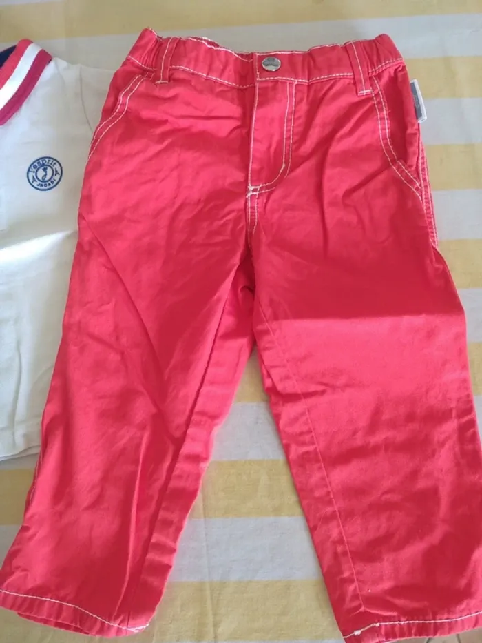 Tenue ensemble bébé baby printemps été spring summer Jacadi Polo pantalon - photo numéro 2