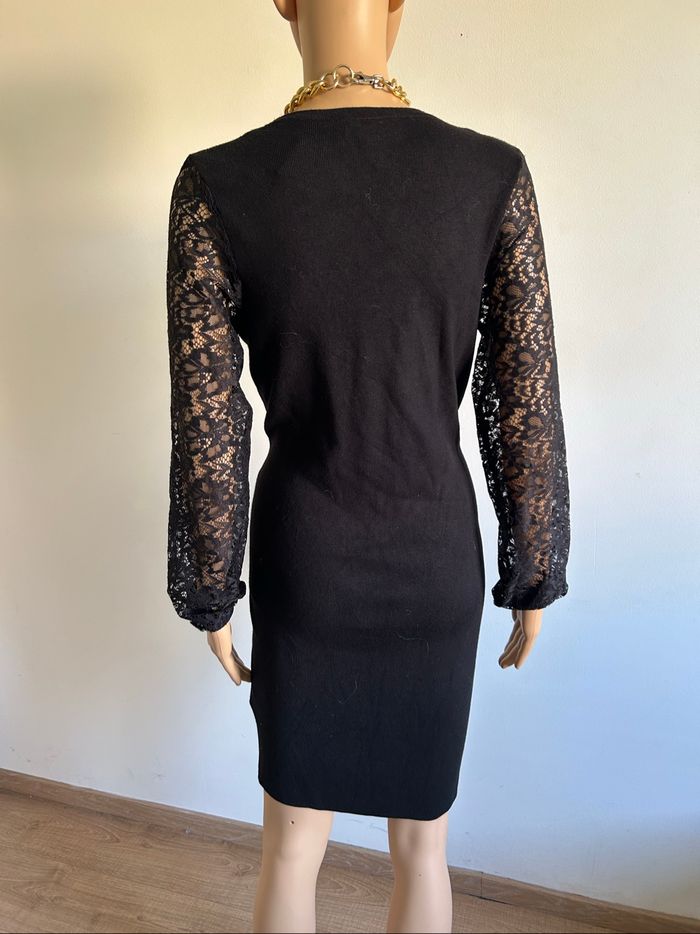 Robe pull noire neuve avec dentelle Morgan taille M (valeur 60€) - photo numéro 5