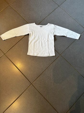 T shirt / Maillot de corps manches longues - Petit bateau - Blanc - 6 ans