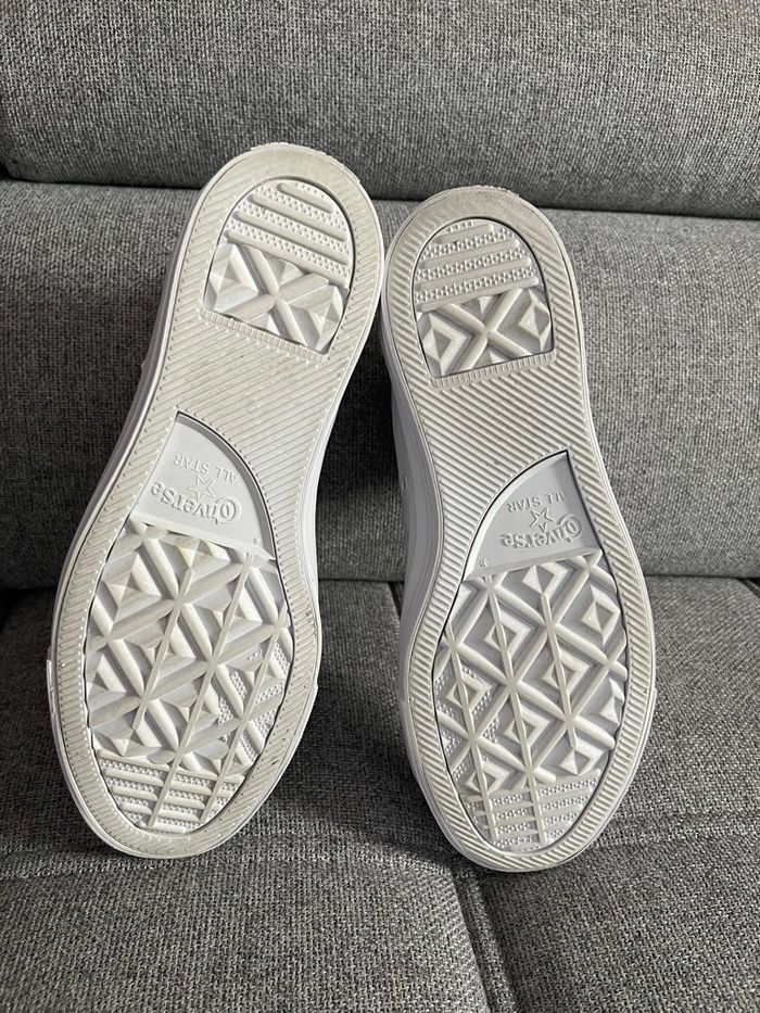 Converse blanche cuir véritable 39 - photo numéro 6
