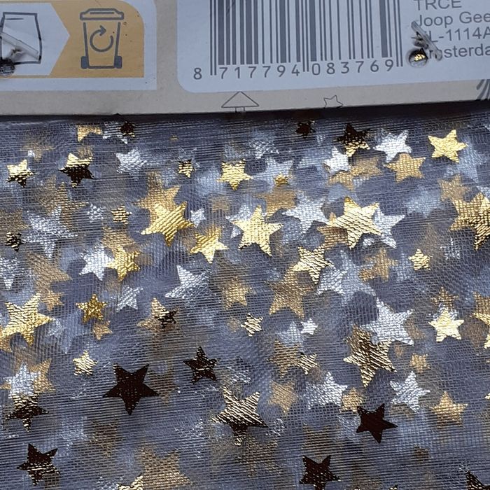 Lot 5 pochettes cadeaux en tissu étoiles dorées *2 formats - photo numéro 4