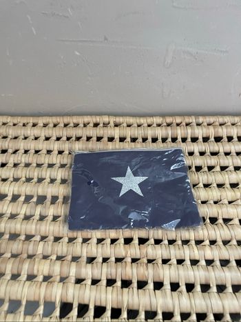 Petite pochette / trousse bleue marine et argenté