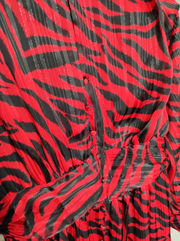 Robe rouge zébrée - photo numéro 2
