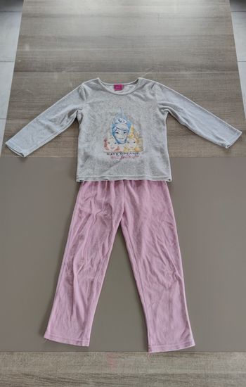 Pyjama Disney fille 6 ans gris et rose – bon état