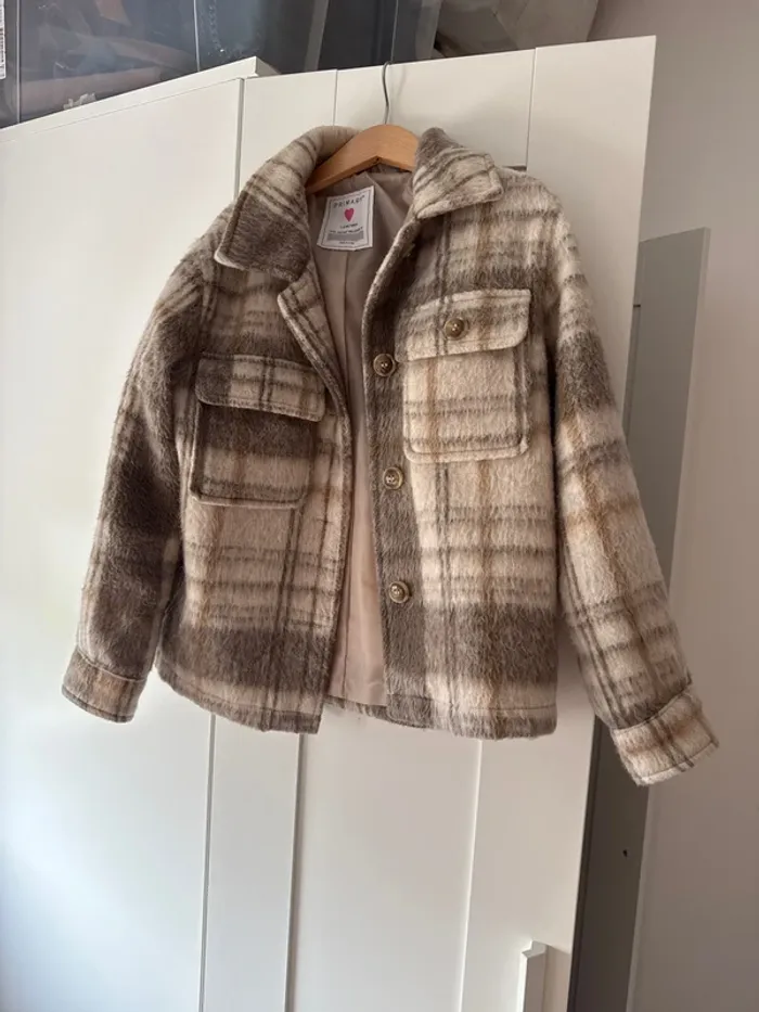 Veste laine enfant beige