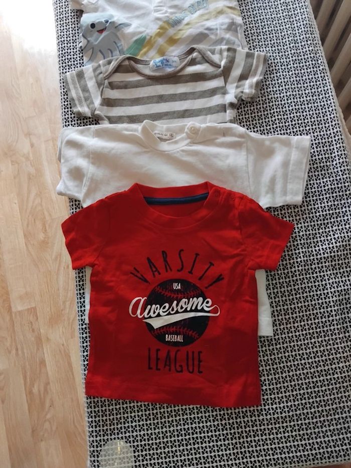 Lot techerts manches courtes garçon 3mois - photo numéro 2