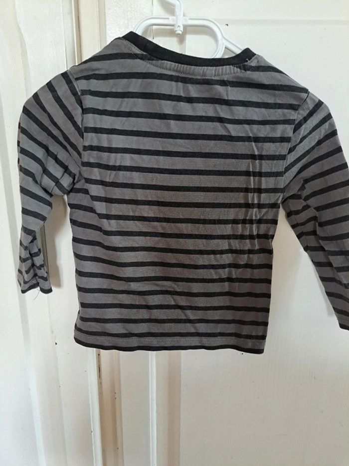 Tee-shirt manche longue rouge et gris bus 24mois orchestra - photo numéro 2