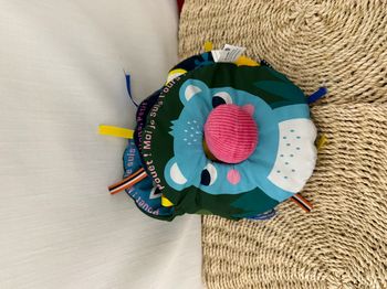 Les petites têtes sonores - Petit lion cherche ses parents Ned livre tissu