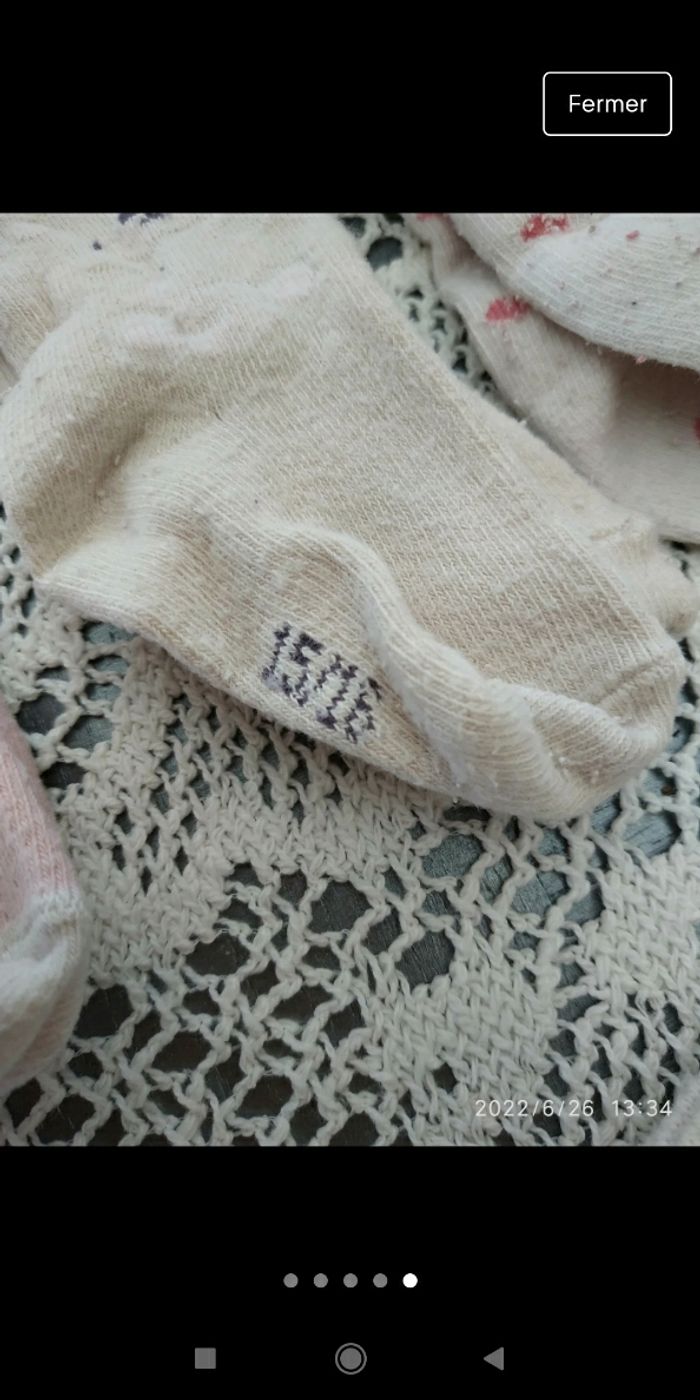 🌸Lot 13 chaussettes 3-6 mois, 15-16 "Kiabi" - photo numéro 5