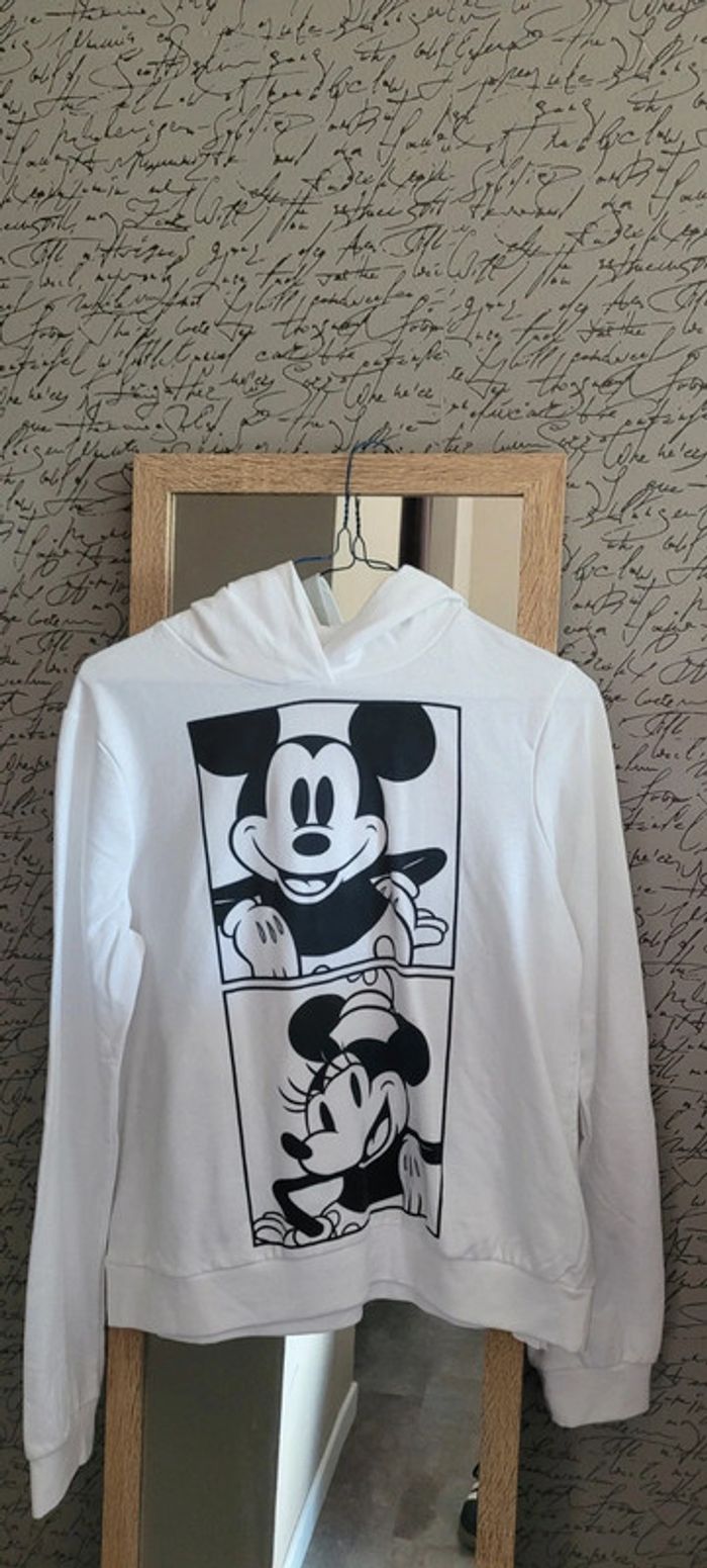 Sweat à capuche mickey/minnie