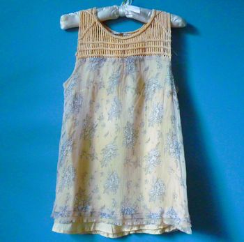 Tunique Kookaï Femme 36 S TBE sans manches beige rosé fleurs