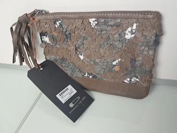 Ikks pochette rangement sac à main en cuir neuf