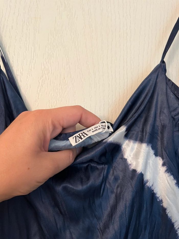 Robe longue bleu Zara taille s - photo numéro 2