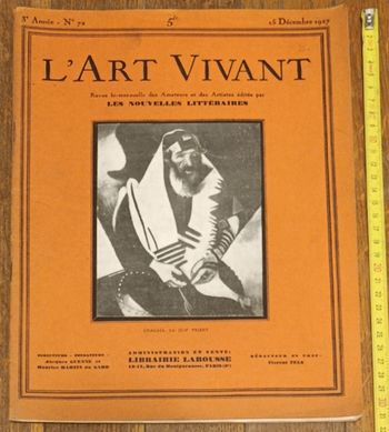 Rare Ancienne revue L'Art vivant 1927 N°72 - Chagall - Art déco