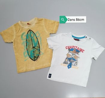 Lot de 2 tee-shirt Catimini Tao 2ans 86cm