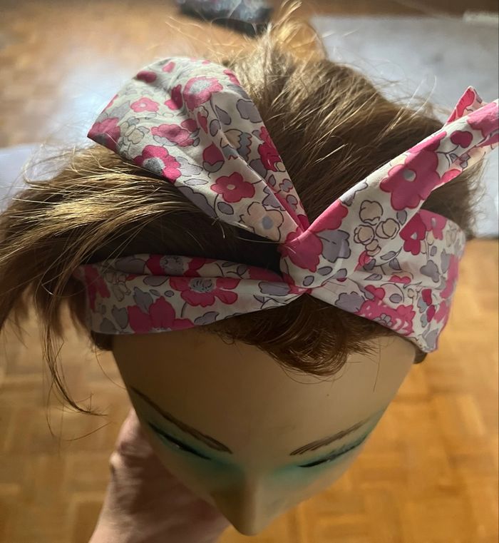 Head band en liberty accessoires pour cheveux vintage - photo numéro 7