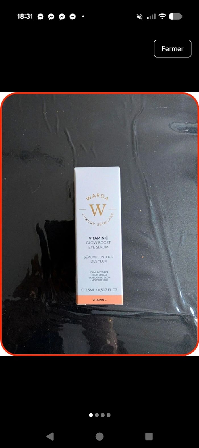 Sérum Contour des Yeux Vitamine C - Warda Skincare (Neuf - photo numéro 1