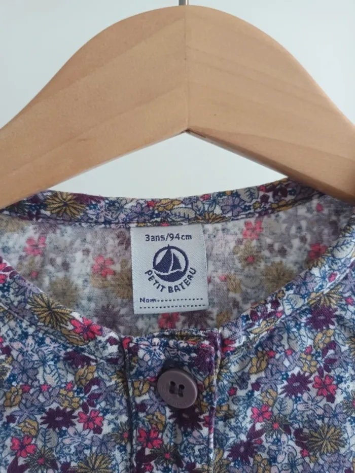 Robe fleurie Liberty Petit Bateau 3 ans 94 cm - photo numéro 2