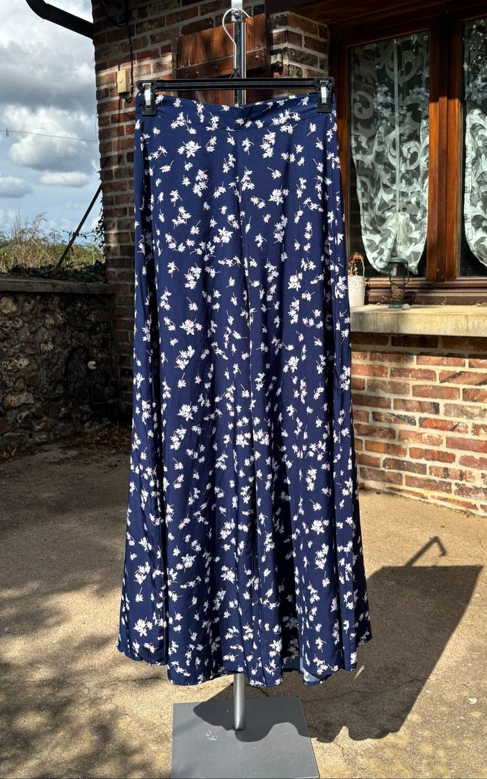 👖Pantalon à jambes larges imprimé floral – Taille 38 • SHEIN