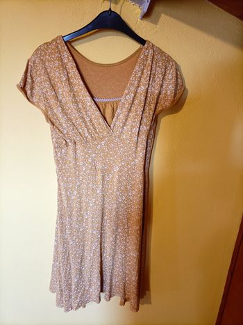 Robe moutarde fleurie taille 10 (36/38)