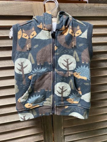 Veste à capuche sans manches garçon 12mois