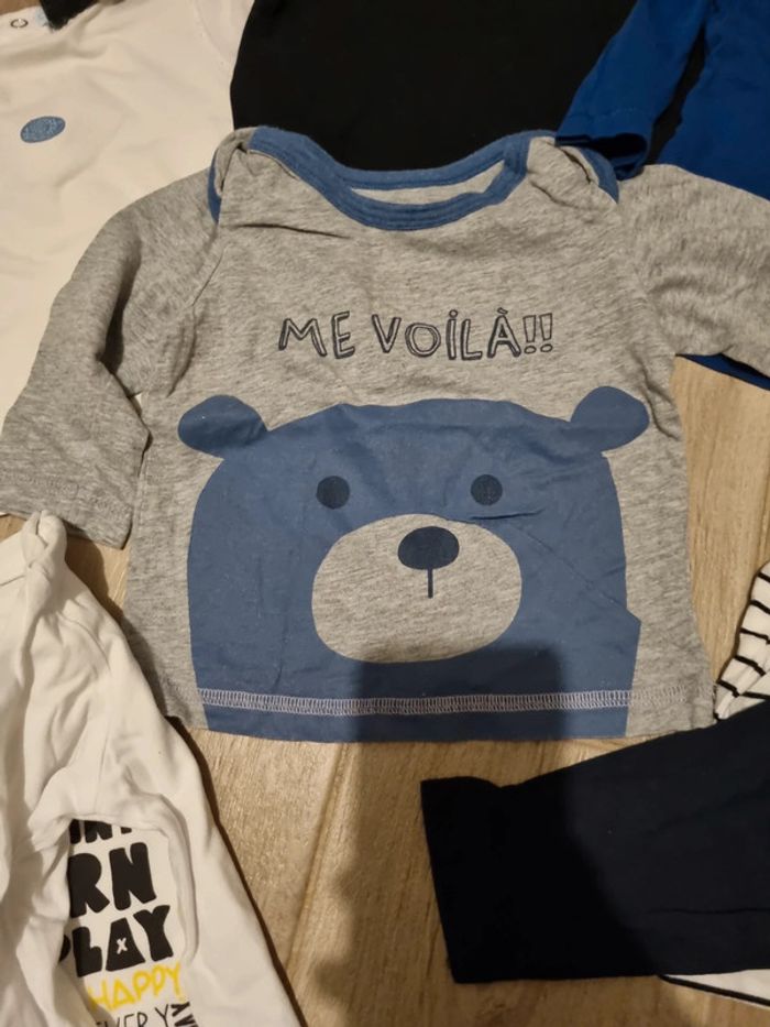 Lot de 7 t-shirt manches longues 6 mois - photo numéro 3