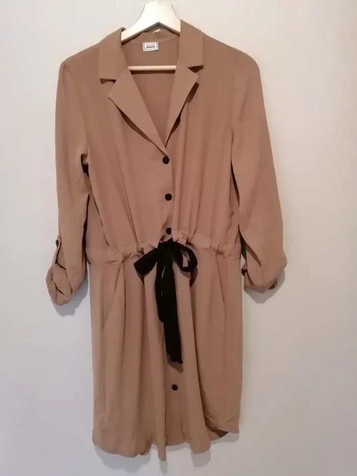 Superbe Robe chemise marron et noire Pimkie 38/40 - photo numéro 3