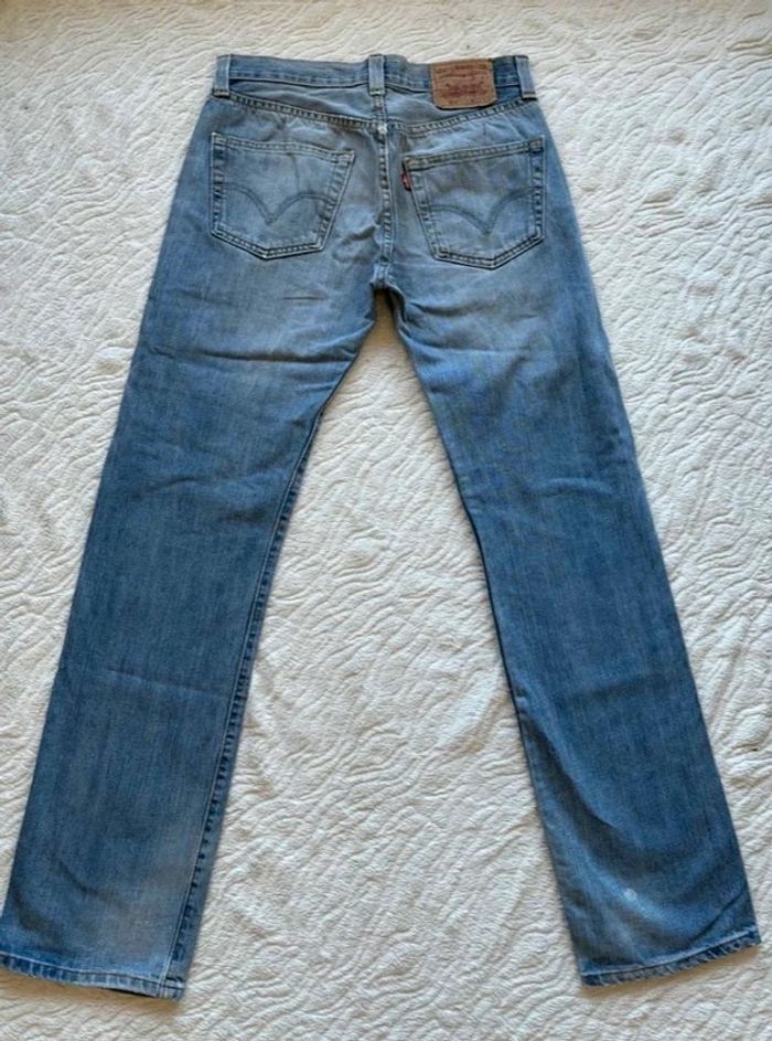 Jean Lévis 501 homme coupe droite straight leg bleu effet délavé taille W30 M/40 L/34 Y2K - photo numéro 15