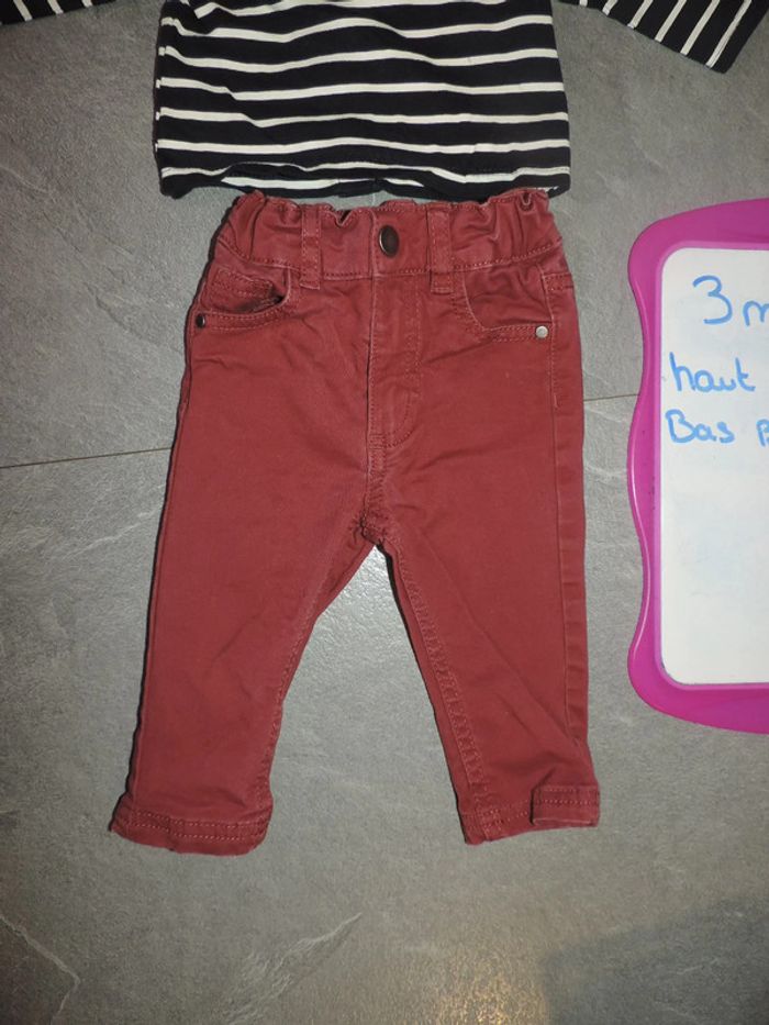 ensemble 3 mois haut kiabi bas boite a malices - photo numéro 3