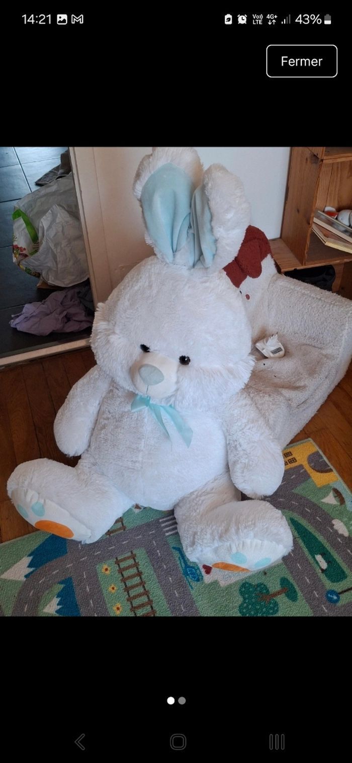 Peluche Lapin 100 cm - photo numéro 1
