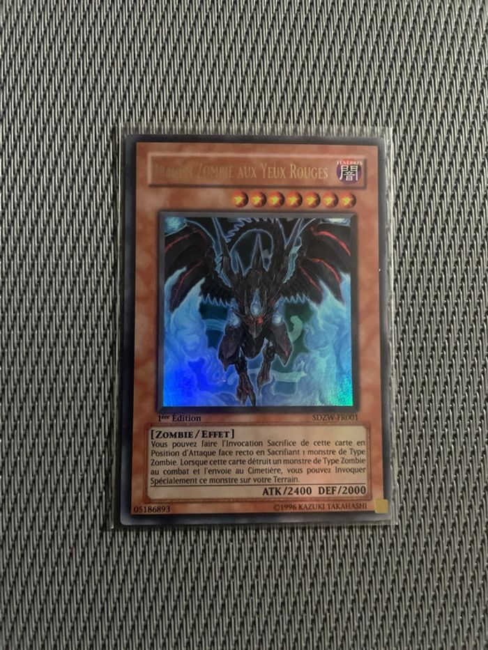 Carte Yu-Gi-Oh! Dragon Zombie aux Yeux Rouges SDZW-FR001 Ultra rare 1ère édition - photo numéro 2