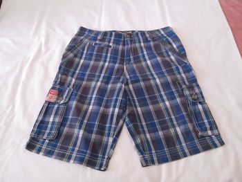 Bermuda Tokyo Laundry à carreaux bleus