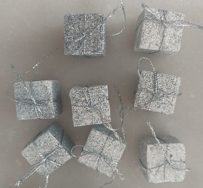 Lot déco Noël argenté - photo numéro 2