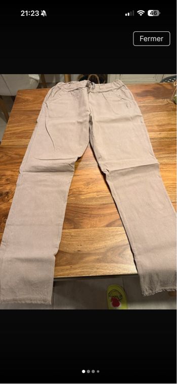 Lot pantalons elastane ceinture corde 