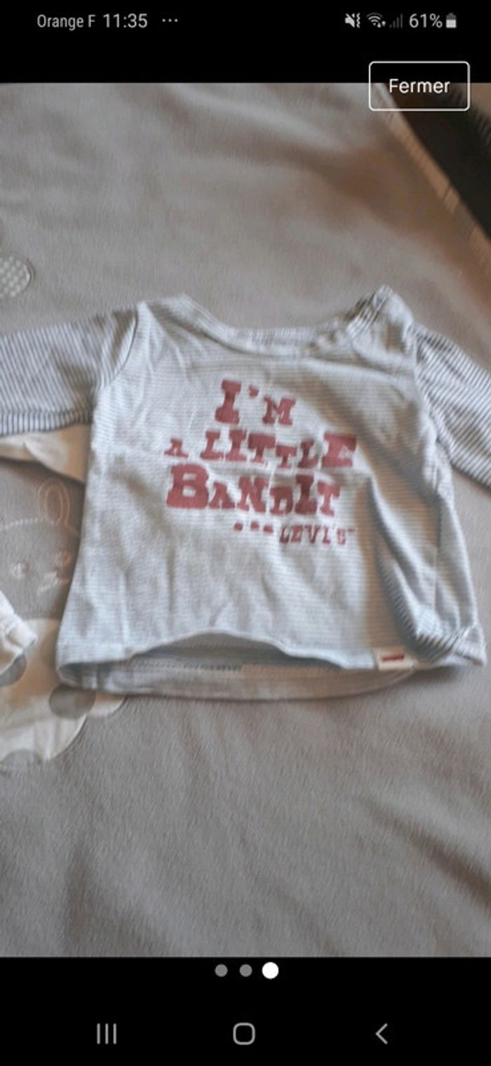 T shirt levis 3 mois - photo numéro 3