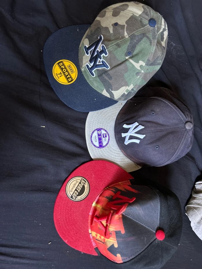 Lot de 3 casquettes NY