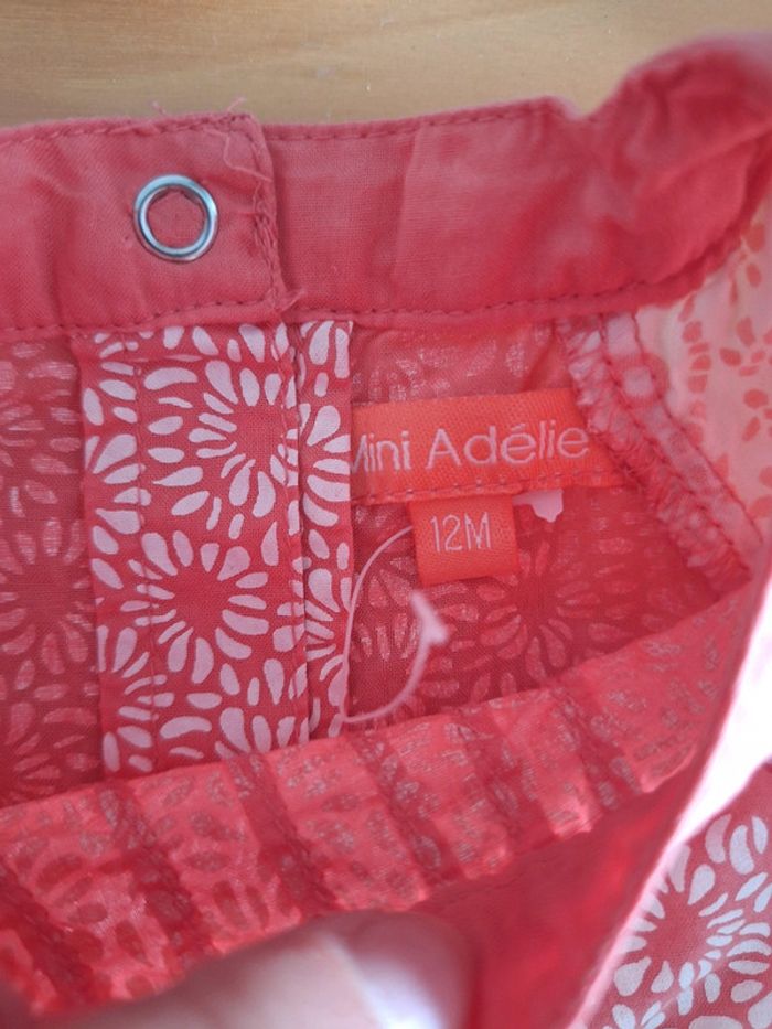 T-shirt manches courtes pour fille taille 12mois marque mini Adelie très bon état - photo numéro 6