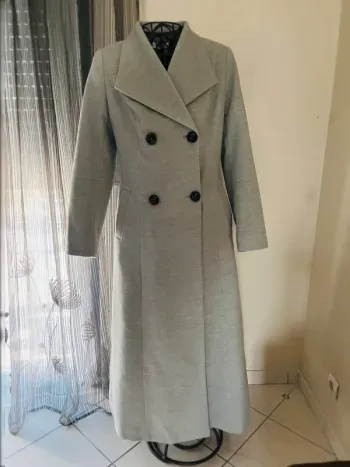Manteau long femme gris Taille L - 40
